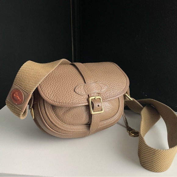 Dooney and Bourke Webster Crossbody Dark Taupe Saddle Bag - Picture 1 of 16